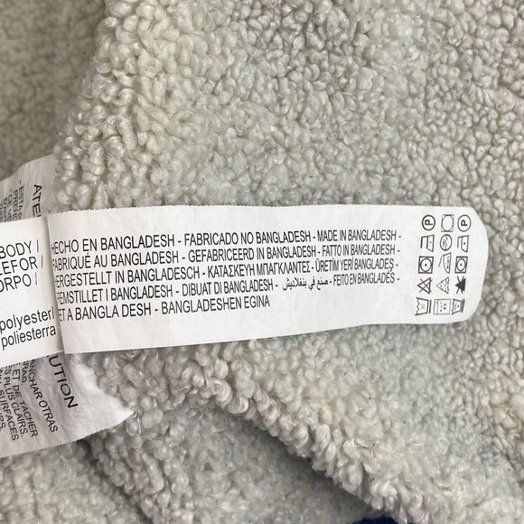 Zara Jean Jacket Youth Girls Small Blue Sherpa Lined Button Pockets Denim Casual - Picture 10 of 11